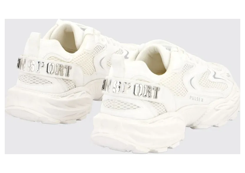 Plein Sport Pulse X Mesh and Leather Sneakers White (SAFSUSC0931STE003N01) (2)
