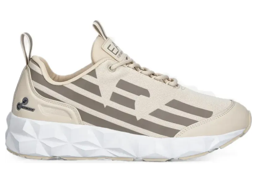 Ea7 Emporio Armani Sneakers met vlakken en logoprint – Beige (XK433X8X217)