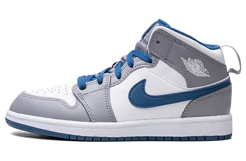 Jordan 1 Mid PS “Cement Grey / True Blue” (DQ8424-014)