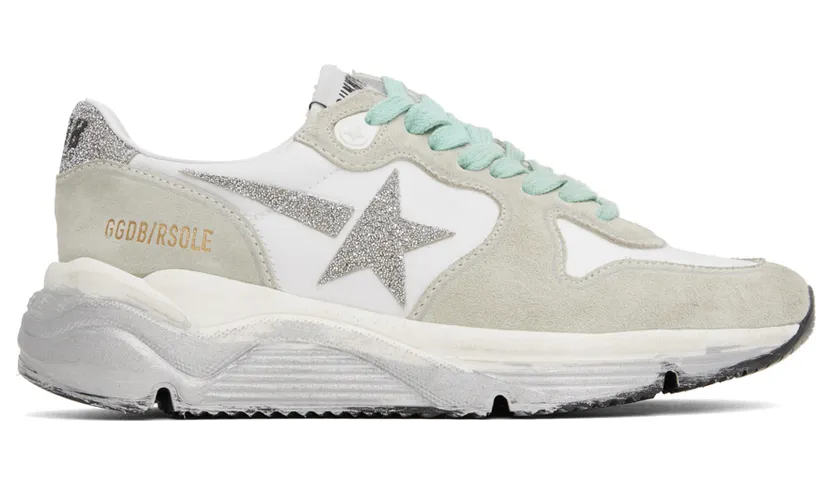 Golden Goose White & Gray Running Sole Sneakers (GWF00126.F002793.10268)