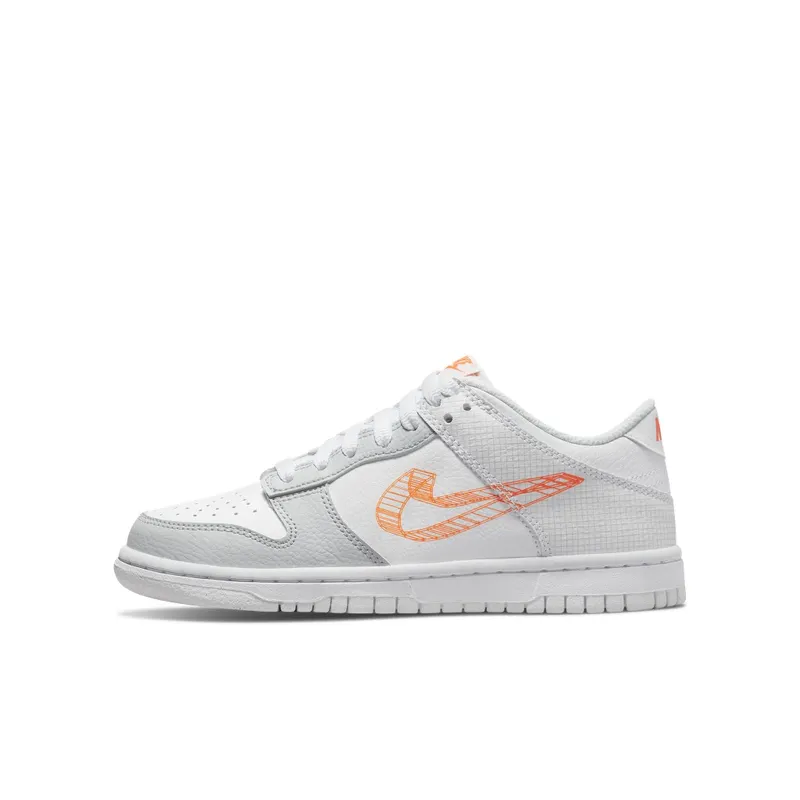 Nike Dunk Low SE Sketch Swoosh Orange (GS) (DR0171-100)