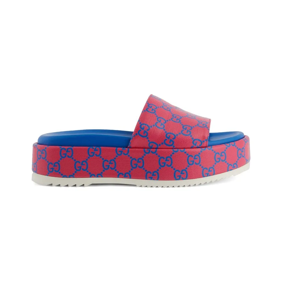 Gucci GG Platform Slide Fuchsia Blue (734913 FABJF 5614)