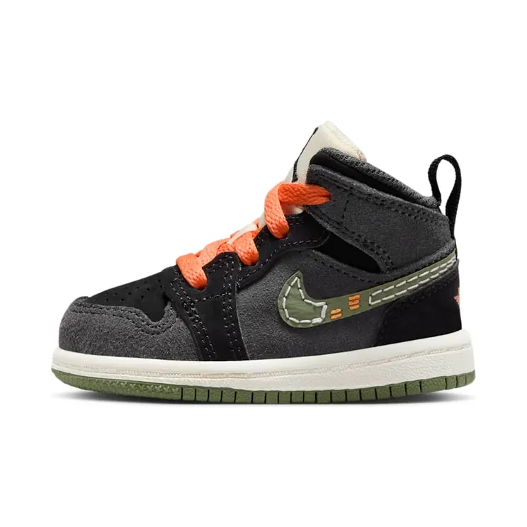 Jordan 1 Mid SE Craft Anthracite Black Bright Mandarin Sky J Light Olive (FD9093-003)