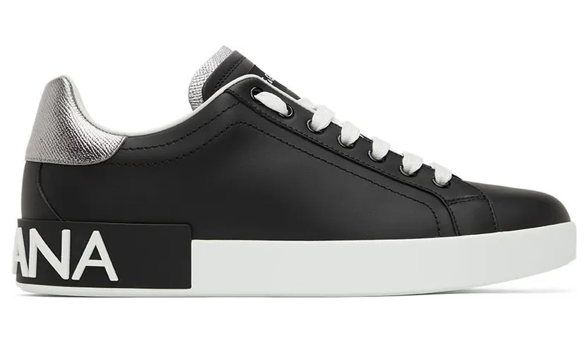 Dolce & Gabbana Black & White Portofino Sneakers (CS1760 AH527) (6)