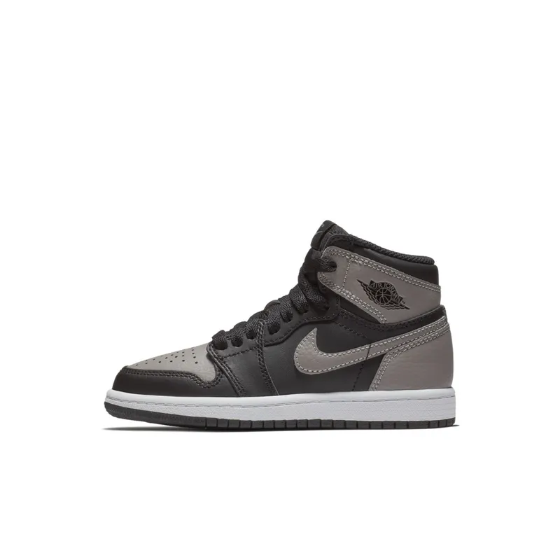 Jordan 1 Retro High Shadow 2018 (PS) Black/Shadow Grey-White (AQ2664-013)