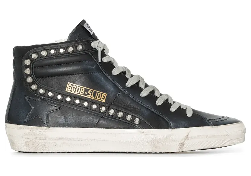 Golden Goose Slide Distressed-Sneakers “Black” (GWF00115F000323)