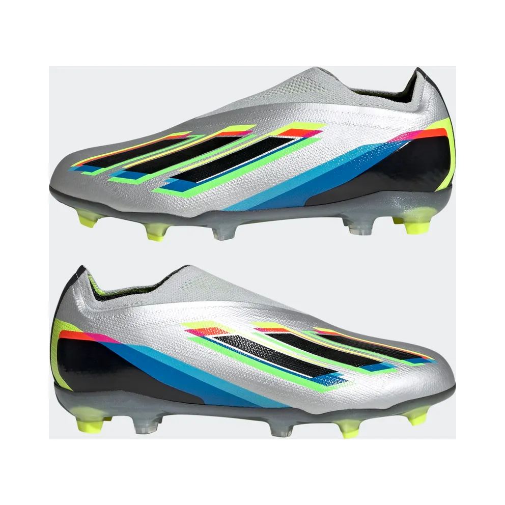adidas X Speedportal+ Firm Ground Football Boots Silver Metallic / Core Black / Solar Yellow (GW8415)