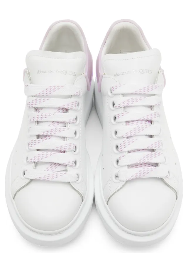 Alexander McQueen White & Black Oversized Sneakers (621056WHXMT) (5)