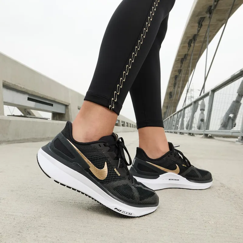 Nike Structure 25 Black White Dark Smoke Grey Metallic Gold (DJ7884-003)