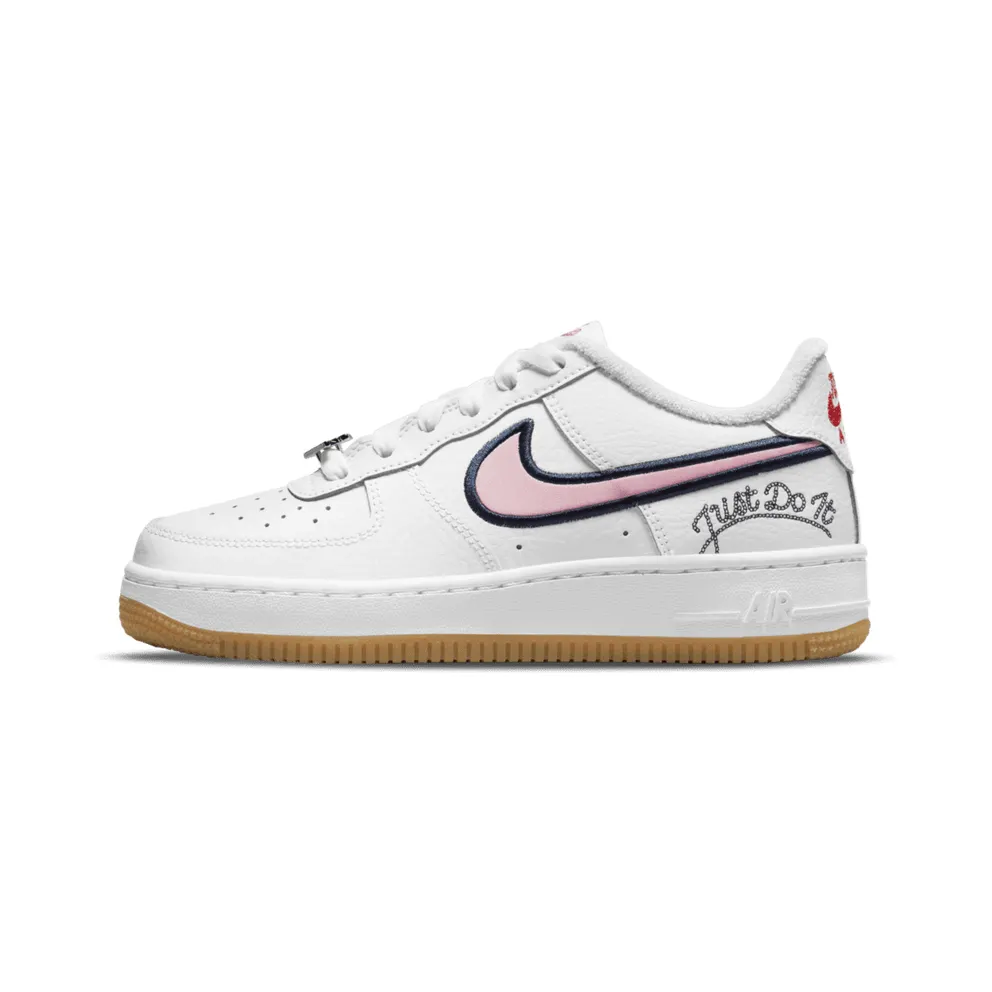 Nike Air Force 1 Low LV8 Just Do It White Pink Glaze (GS) (DB4542-100)