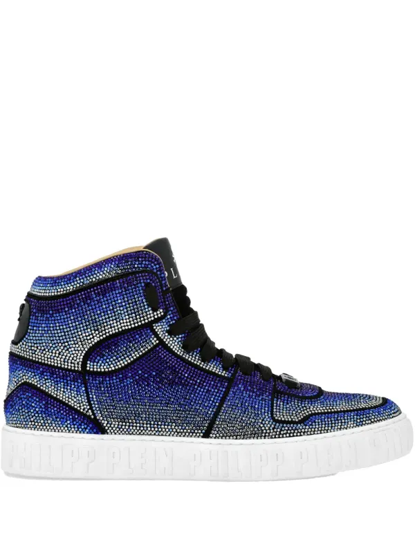 Philipp Plein High-Top-Sneakers aus Wildleder – Blau (SAESMSC4010PLE009N)