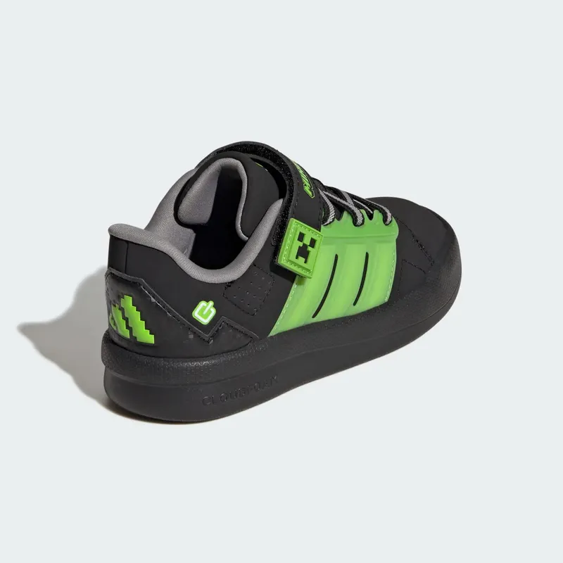 Adidas ADIDAS MINECRAFT LIGHTORAMA COURT Shoes KIDS Core Black / Cloud White / Charcoal Solid Grey (KI9111)