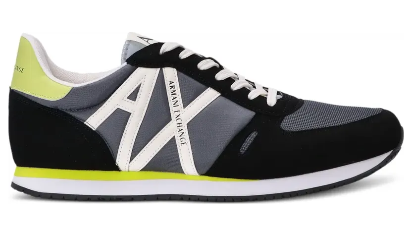 Armani Exchange AX Sneakers mit Einsätzen – Gelb (XUX017XCC68)
