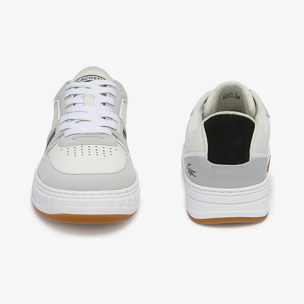 Lacoste L001 Leather Colour-Pop White / Black (43SMA0075-147) (5)