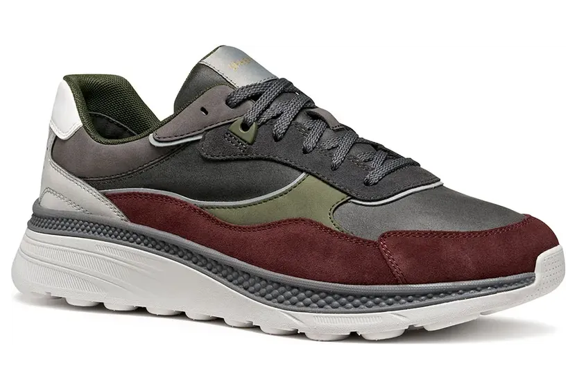 Geox sneaker Antraciet/Bordeaux (U56HUA0CQ22-C1EA7)