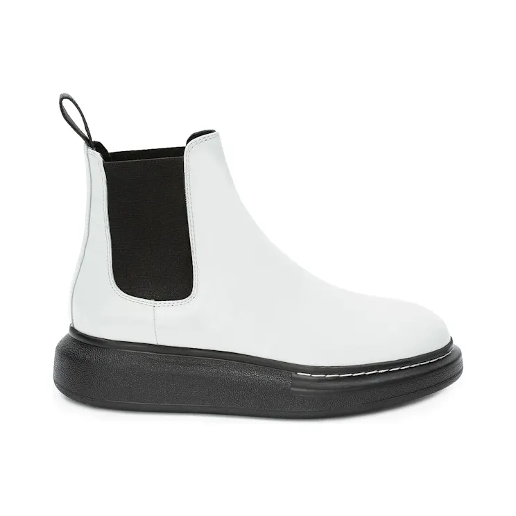 Alexander McQueen Hybrid Chelsea Boot Black White (W) (586398WHX529061)