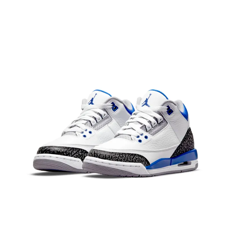 Air Jordan 3 Retro Racer Blue (GS) (2021) (398614-145)
