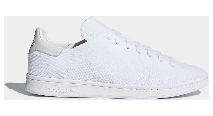adidas Stan Smith Primeknit Triple White Leather Heel (CQ3032)