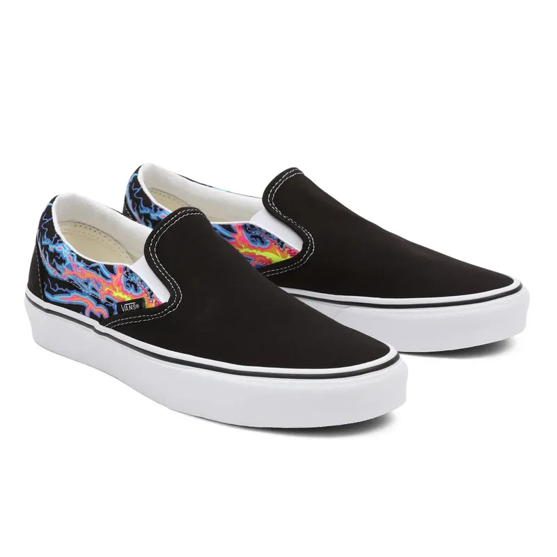 VANS Electric Flame Classic Slip-on Shoes Black (VN000XG8B03)