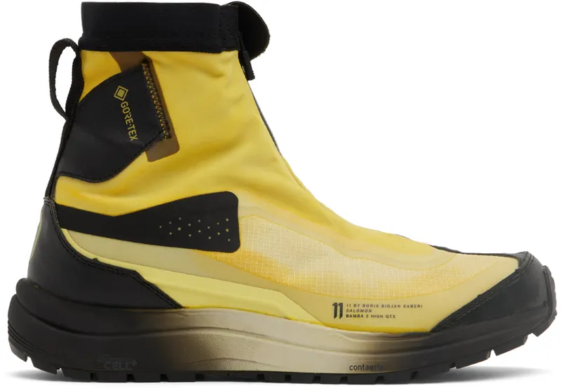 11 by Boris Bidjan Saberi Yellow Salomon Edition Bamba 2 High Sneakers (230 11xS)