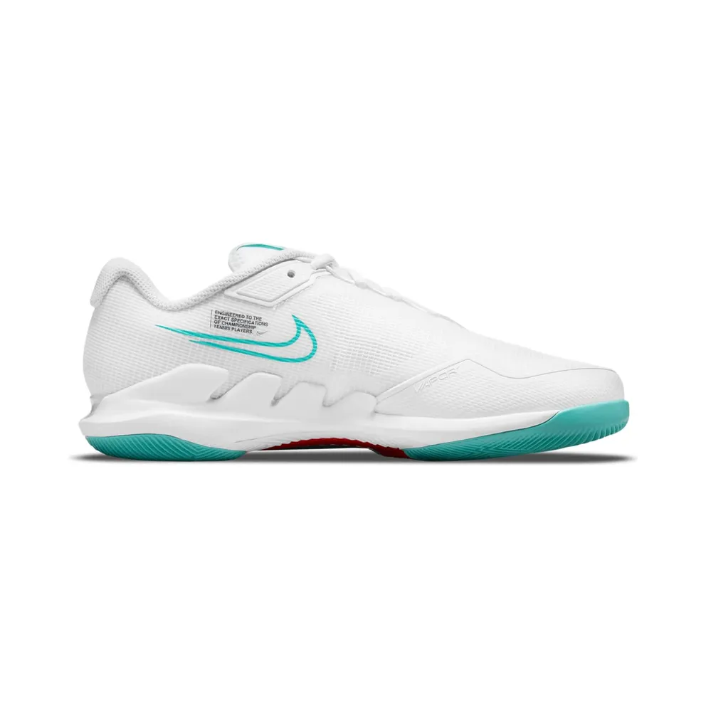 NikeCourt Air Zoom Vapor Pro Hardcourt “White / Habanero Red / Pomegranate / Washed Teal” (CZ0222-136)