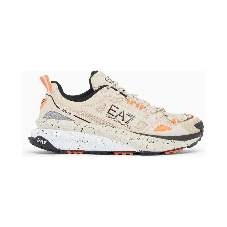 Armani Sneakers Crusher Sonic Trail 2.0 in breathable mesh Beige (7X000602_AF10181_MZ935)