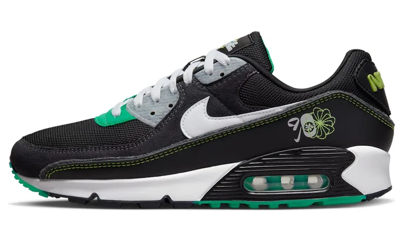 Nike Air Max 90 Psychedelic Black – “Black / White / Wolf Grey / Green” (DV3335-001)