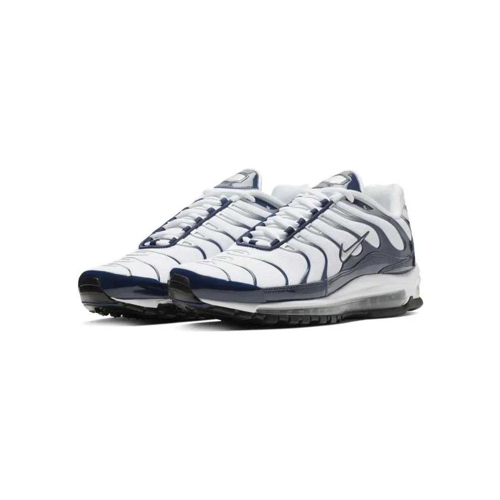 Nike Air Max 97 Plus White Navy White/Metallic Silver-Midnight Navy (AH8144-100)