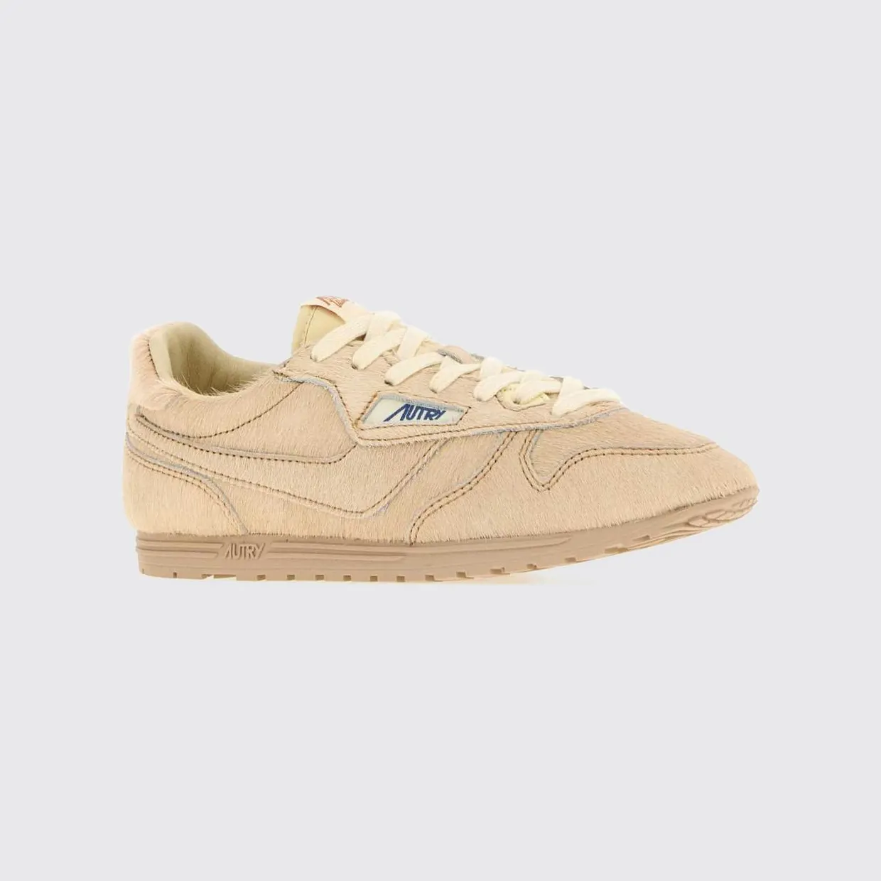 Autry Windspin Low-Top Sneakers in Pony-Effect Leather Ivory (WSLWBN04)