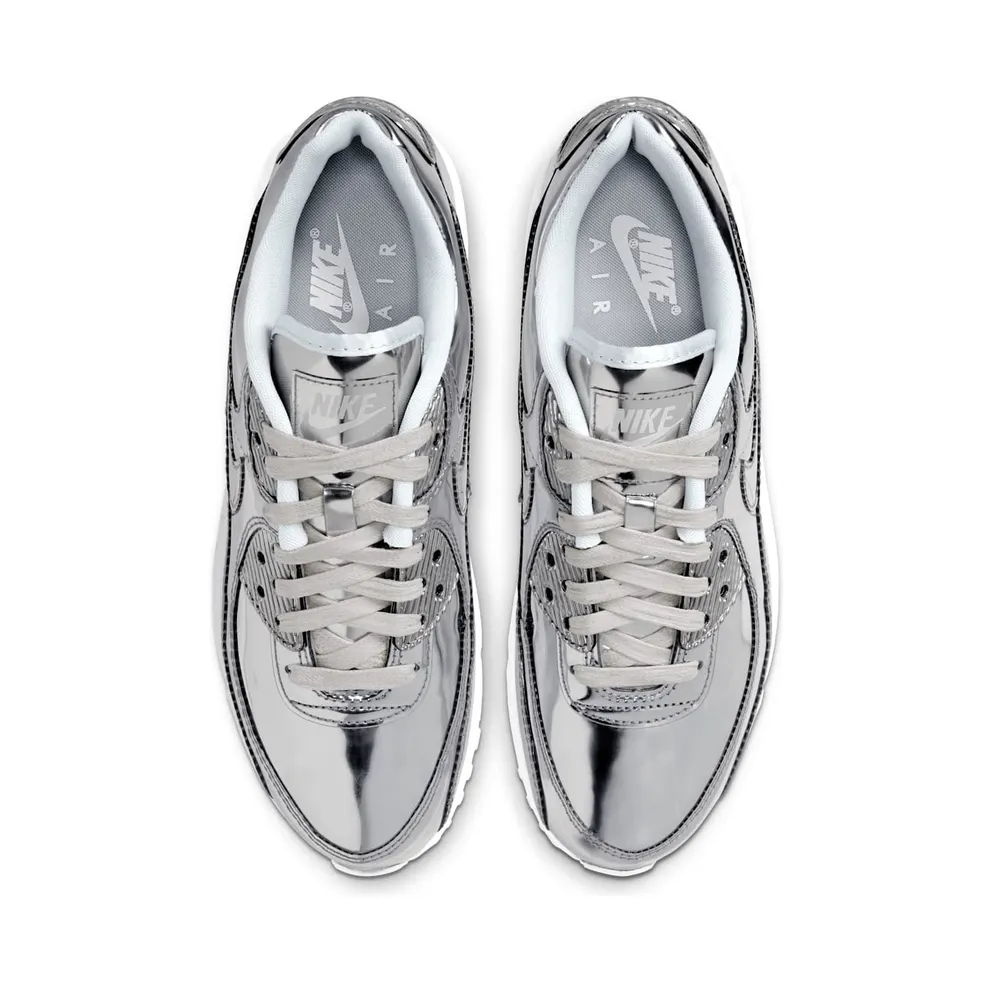 Nike Womens Air Max 90 ‘Metallic Pack’ Silver (2020) (CQ6639-001)