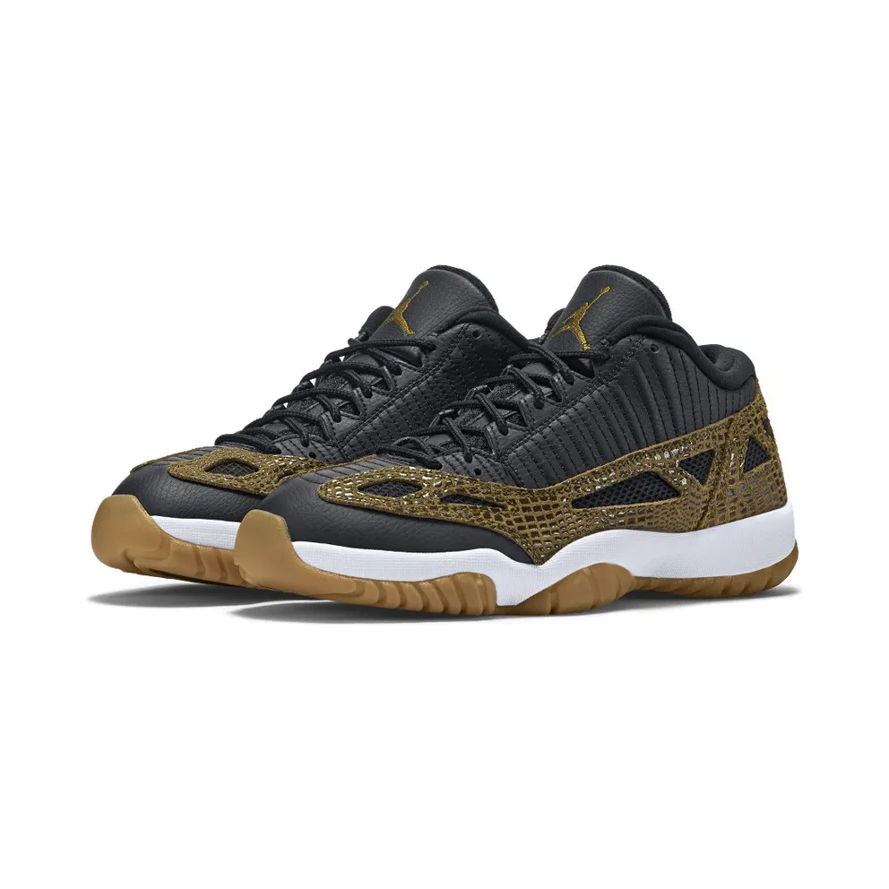 Jordan 11 Retro Low IE Militia Green (2015) Black/Militia Green-Gum Yellow-Infrared 23 (306008-013)