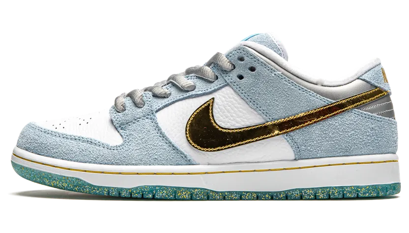 Nike Sean Cliver x Dunk Low SB White/Psychic Blue/Metallic Gold (DC9936-100)