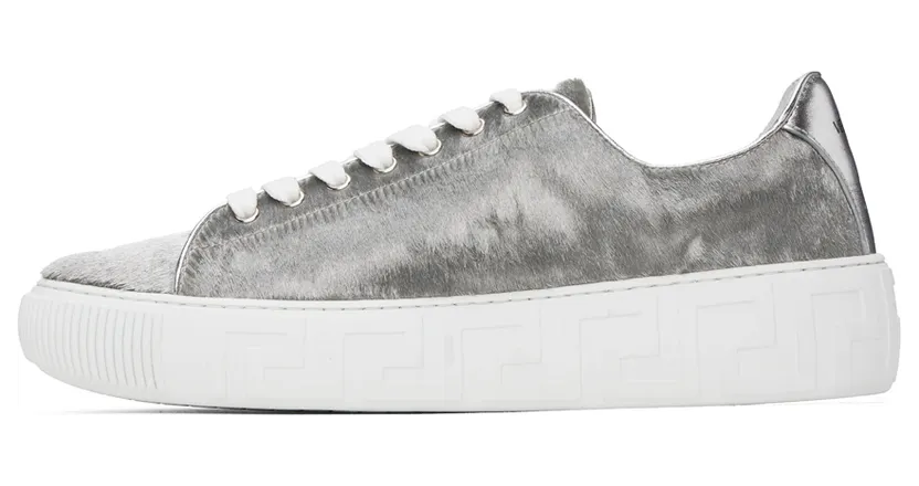 Versace Silver Greca Sneakers (DSU8404 1A04248) (3)