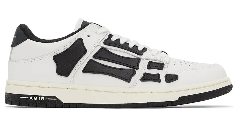 AMIRI White & Black Skel Top Low Sneakers (PS22MFS003-111)