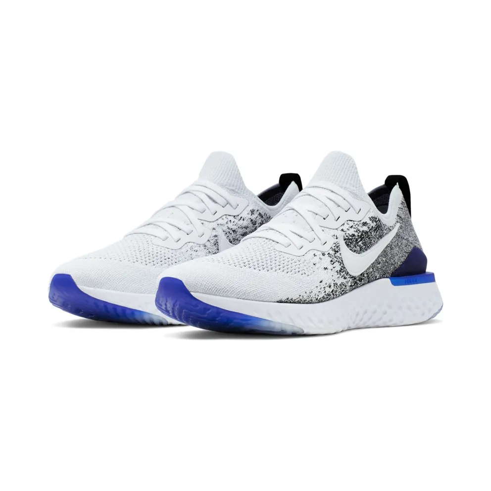 Nike Epic React Flyknit 2 White Black Racer Blue White/White-Black-Racer Blue (BQ8928-102)