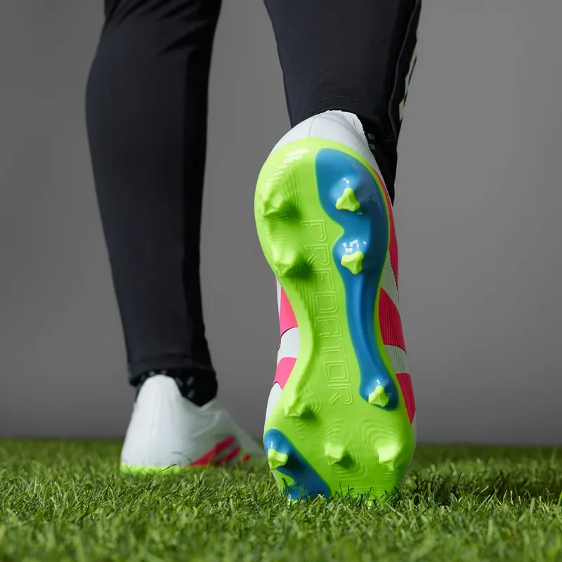 adidas Predator League Laceless FG/MG Cloud White Lucid Pink Lucid Lemon (ID3861)