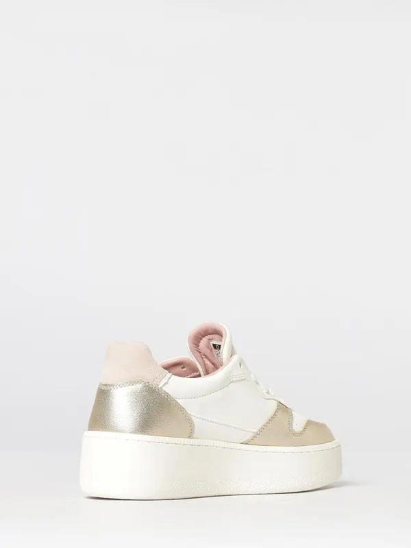 D.A.T.E D. A.T. E. Platform Sneakers in Leather Platinum (W441CPLMPL) (2)