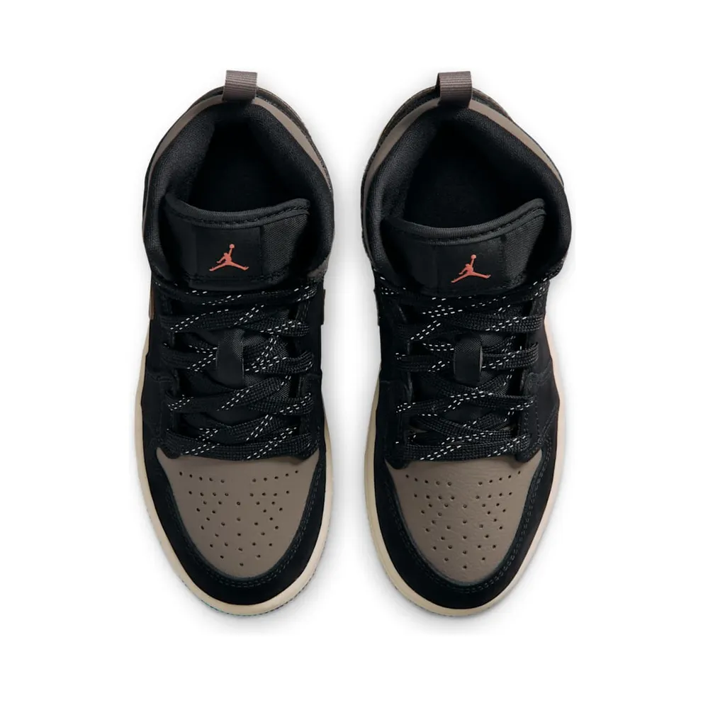 Air Jordan 1 Black/Light Wild Mango/Muslin/Olive Grey (IB7052-002)