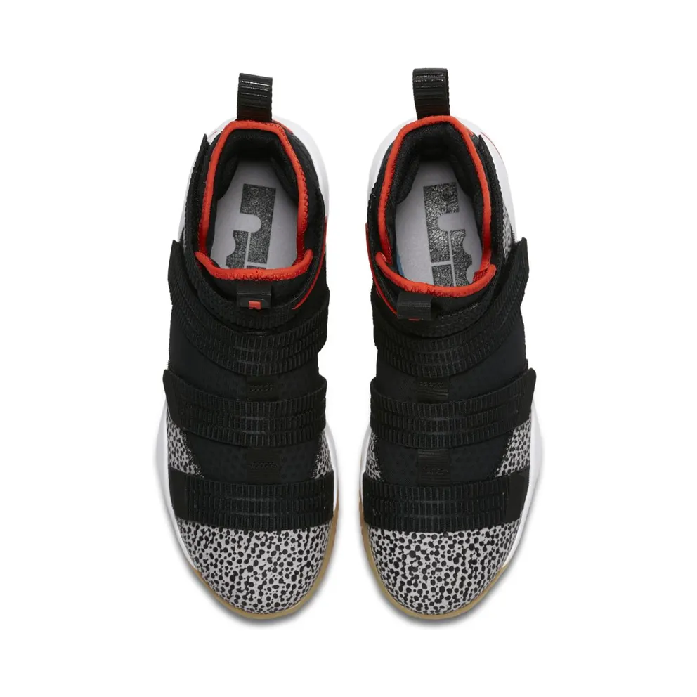 Nike LeBron Zoom Soldier 11 Safari Black/White-Atmosphere Grey-Team Orange (897646-006)