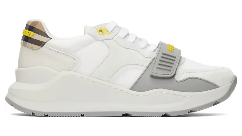 Burberry White & Yellow Ramsey Sneakers (8037258)