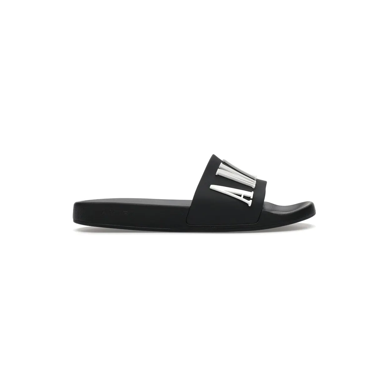 AMIRI Pool Slide Debossed Logo Black White (PS22MFF001-004)