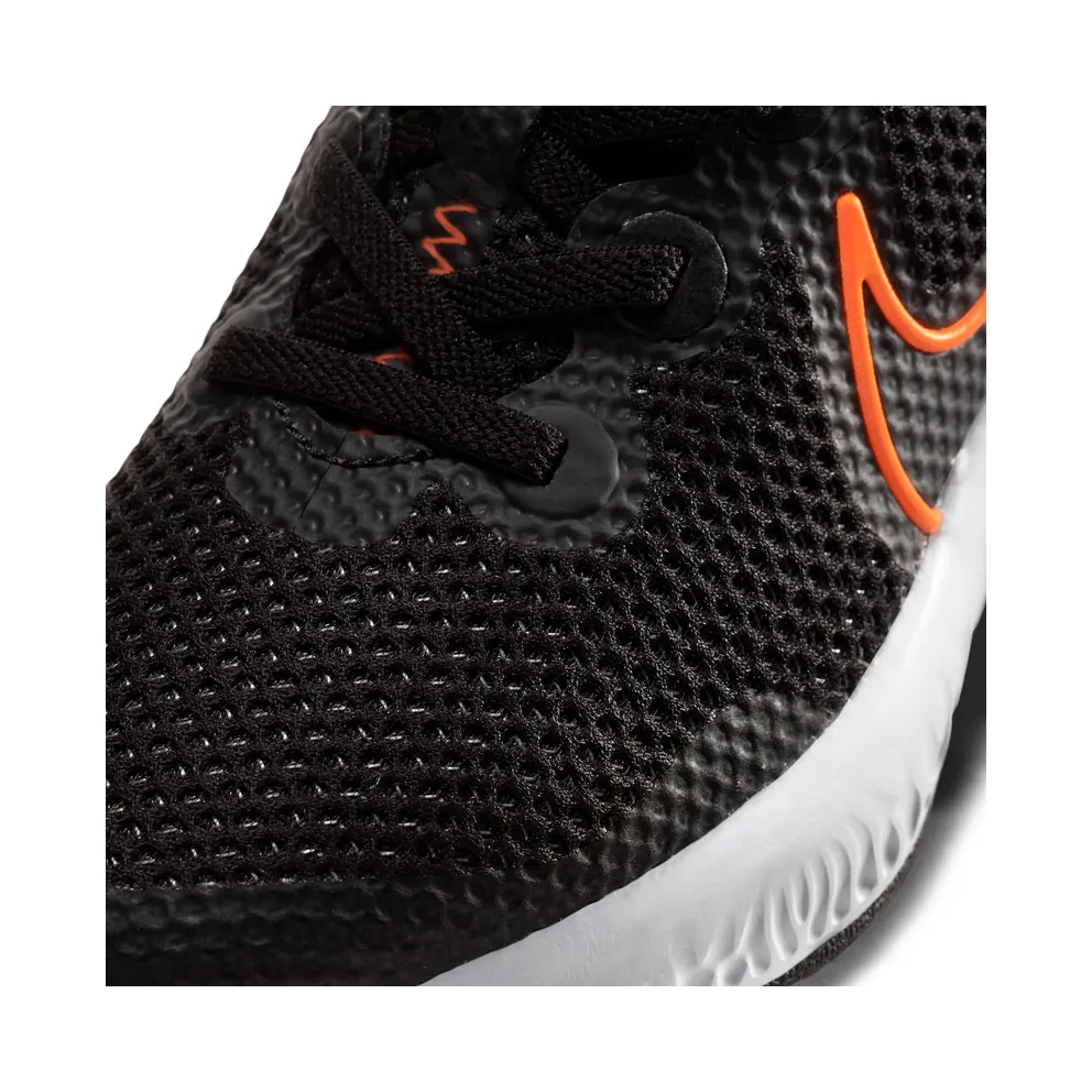 Nike Renew Run Black Total Orange (PS) Black/Chrome/Particle Grey (CT1436-001)
