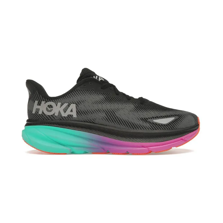 Hoka One Clifton 9 Gore-Tex Black Electric Aqua (1141470F-BCQ)