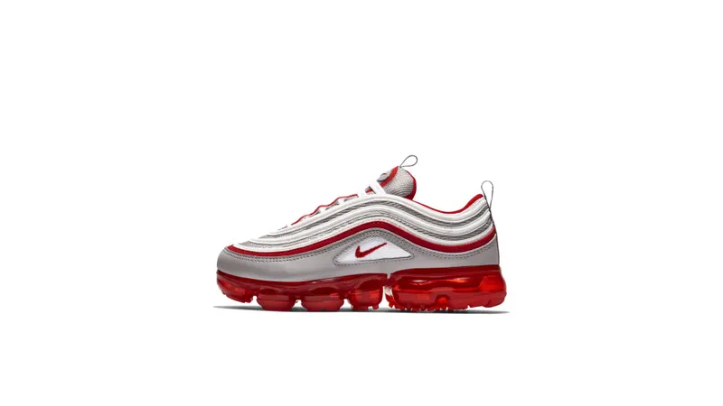 Nike  Air VaporMax 97 Atmosphere Grey University Red (GS) Atmosphere Grey/White-University Red (BV1153-002)