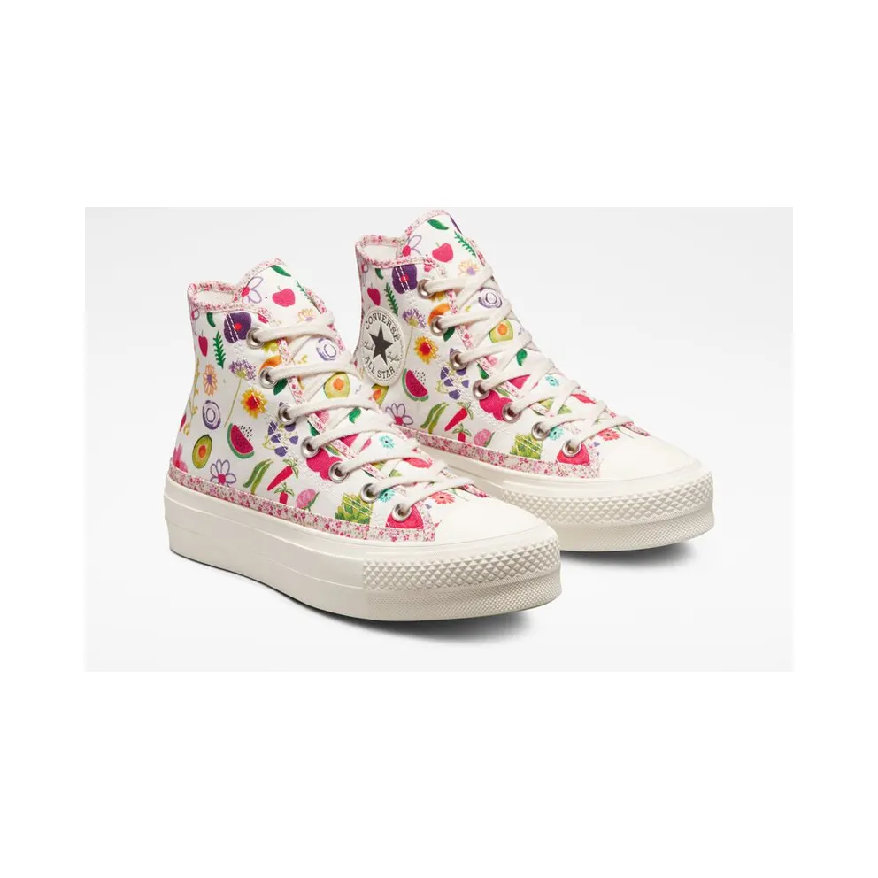 Converse Chuck Taylor All Star Lift Platform Festival Smoothie Egret/egret/green Beam
