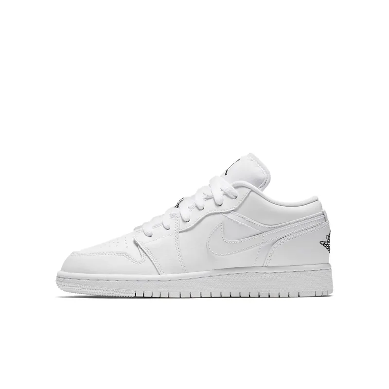 Jordan 1 Low Triple White (GS) White/Black (553560-110)