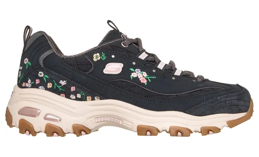 Skechers D’Lites – Garden Chic Sneaker Zwart