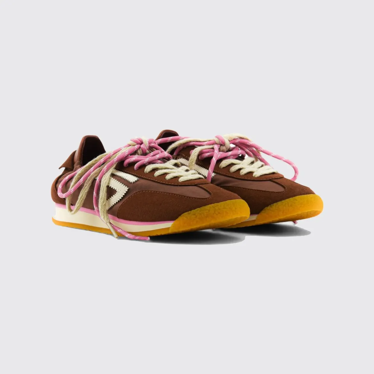 Puraai 6.02 Panther Vegan Leather and Fabric Sneakers Burnt (PU602P026)