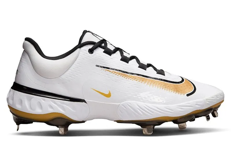Nike Alpha Huarache Elite 4 Low White Black Metallic Gold (FD2745-119)