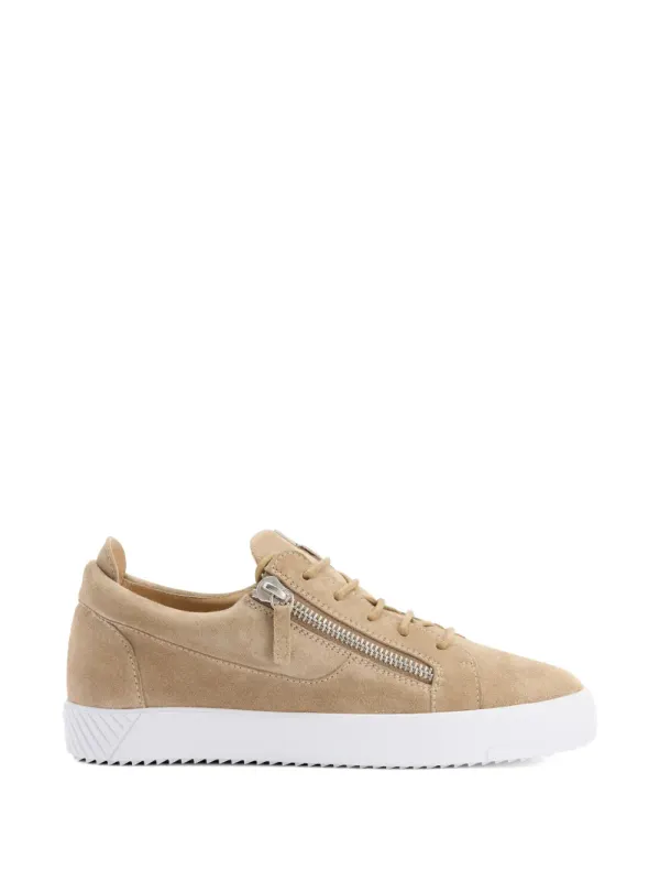 Giuseppe Zanotti Frankie metallic sneakers with rits – Beige (RU50028H09)